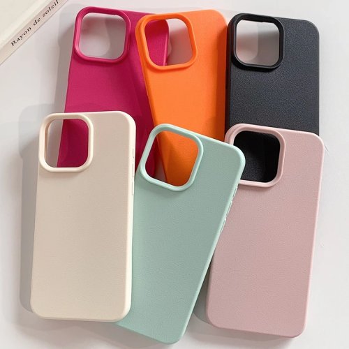Leder-Soft-TPU Hülle, stoßfest, für iPhone 11/12/13/14/15/16/17 (Plus, Pro Max, 17 Air) - Schutzcover