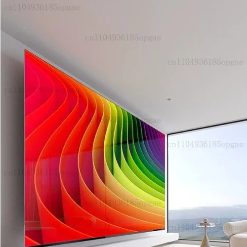 Smart TV sem moldura 8K — Ecrã fullscreen LCD, Wi‑Fi, controlo de voz de longo alcance (65/75/100/120 polegadas)