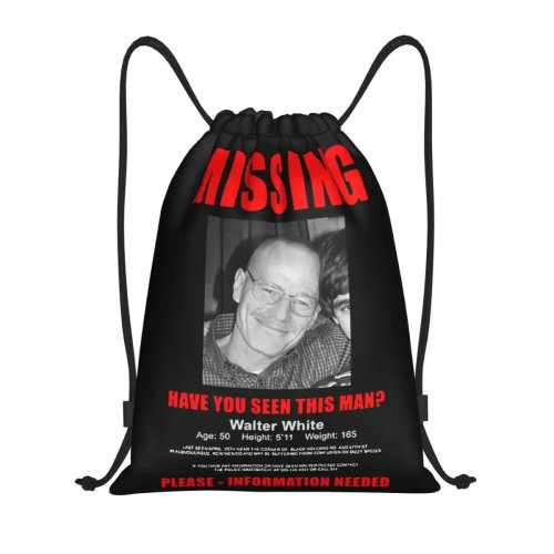 Рюкзак‑мешок Breaking Bad «Missing» — водоотталкивающий спортивный мешок на шнурках для бега