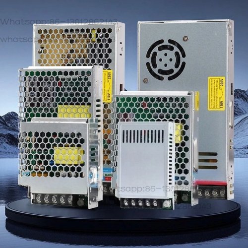 Alimentatore switching LRS 50/100/350W 220V a 24V/12V/5V DC per LED con spia