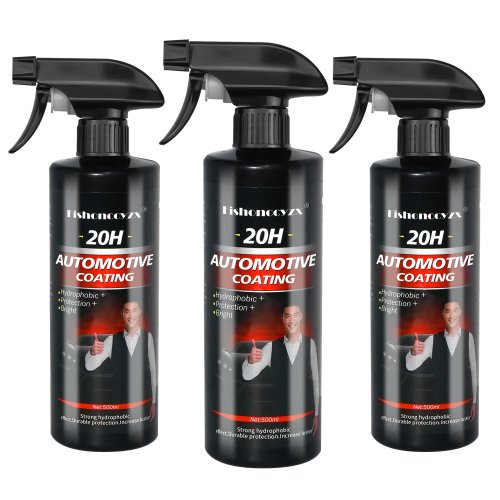 Spray Rivestimento Ceramico 20H per Auto — Restauro Nano per Vetro e Plastica, Spray Lucidante per Detailing