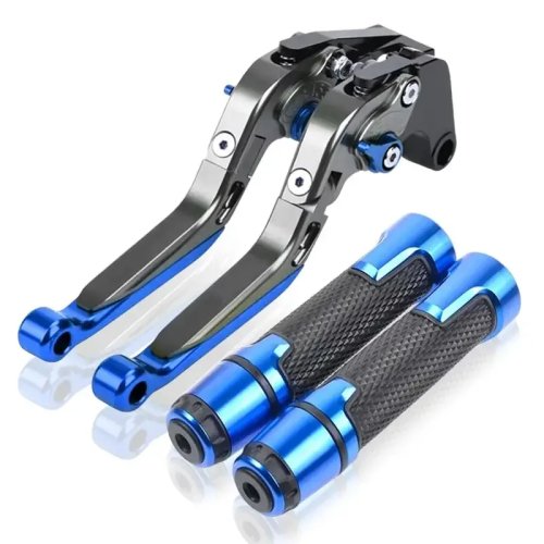 Palancas de freno y embrague regulables + puños para Yamaha YZF-R1/R1M/R1S/R6 2015-2022