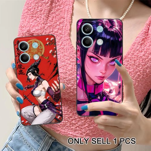 Custodia TPU morbida antiurto Street Fighter Juri Han per Xiaomi Redmi Note 14/13/12/11S/Pro/Plus (4G/5G)