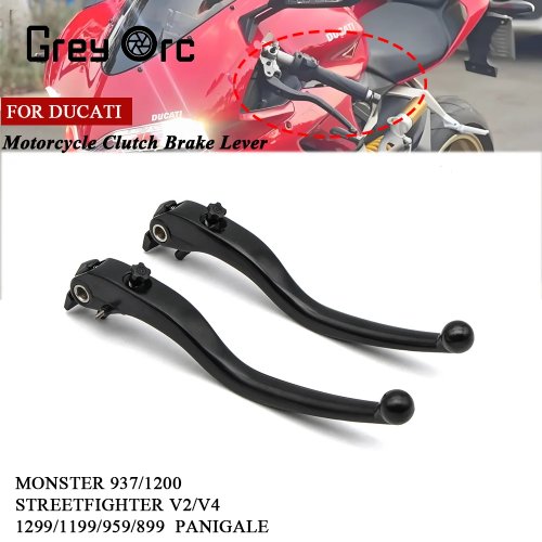 Alavancas dianteiras de embraiagem e travão para DUCATI Monster 937/950/1200, 1199/1299/959, Panigale V4/V2, Streetfighter