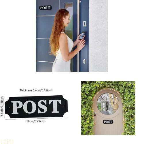 Biển gắn tường 'POST' cho hòm thư/nhà — bảng trang trí tường cho nhà/phòng, dễ lắp