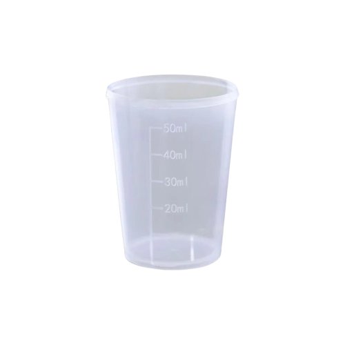 30/50/100ml 눈금 투명 플라스틱 계량컵(혼합 비이커) – 주방·베이킹·실험용