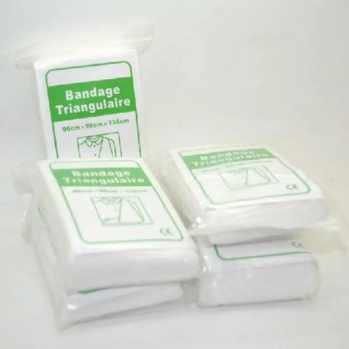 Bandage triangulaire et pansement pour brûlure — Kit de secours d'urgence pour soins des plaies, attelle, bandage tête/main