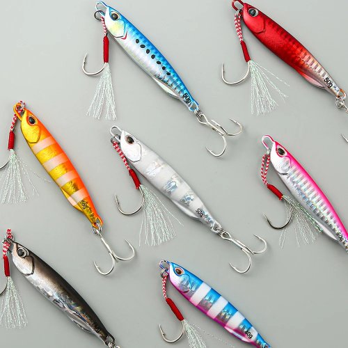 Jig métallique (cuillère) 10/15/20/30/40/50 g – Lancer côtier et jigging pour bar (seabass) – Leurre artificiel