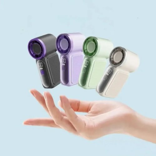 Портативний міні-ручний вентилятор USB зі зарядкою — потужний регульований потік повітря для подорожей, офісу та дому