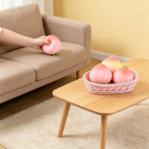 Squishy «Персик» антистрес — м'який м'ячик з повільним відскоком