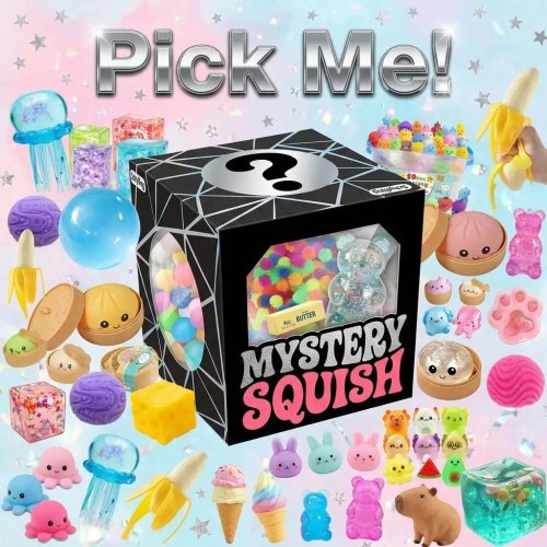 Мʼякий Squishy у сліп‑боксі — 3 незалежні випадкові витягання (мін. 2 шт., до 5) Набір‑сюрприз