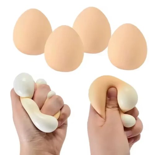 Squishy œuf anti-stress, balle élastique à rebond lent à presser — jouet détente, idée cadeau