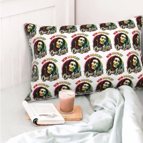 Bob Marley Jamaica Reggae Rectangular Cushion Cover — Decorative Throw Pillowcase for Bed & Bedroom