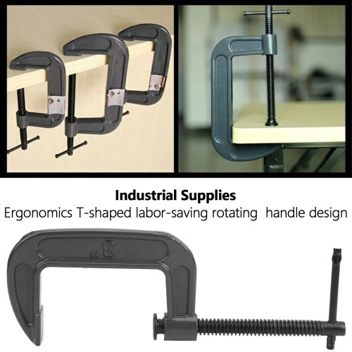 Bộ 3 kẹp chữ C bằng thép dẻo cho mộc – kẹp giữ công nghiệp cho lắp ráp và định vị gỗ