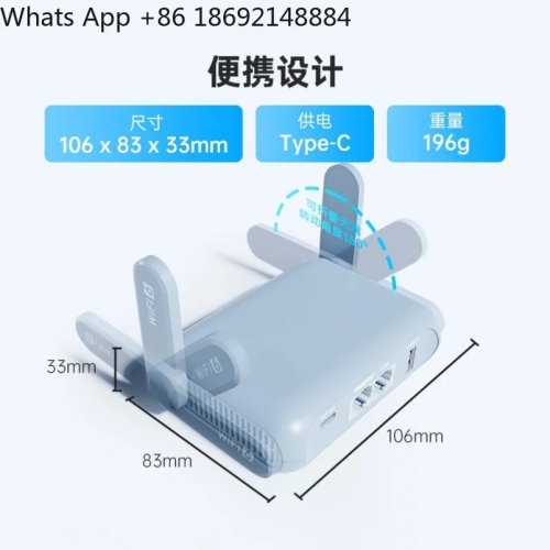 Router Portable MT3000 WiFi 6 — Port 2.5G & Gigabit, Dual-band, USB