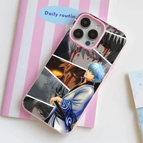 Coque iPhone Gintama Sakata Gintoki — coque jelly rose double couche compatible iPhone 11–17 (Pro/Max/Plus)