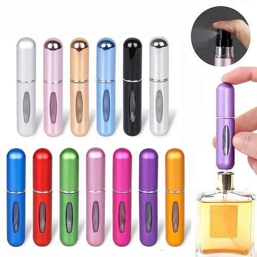 Atomizador de perfume recarregável 5 ml — enchimento pela base, spray de viagem portátil