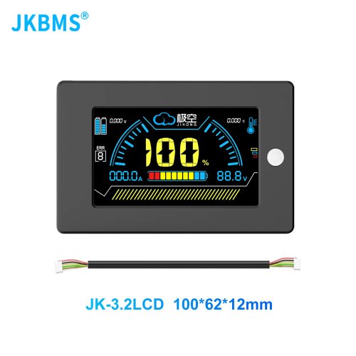 JKBMS 3,2 inch LCD-display Smart BMS voor lithiumaccu – Batterijniveau-indicator en BMS-monitor