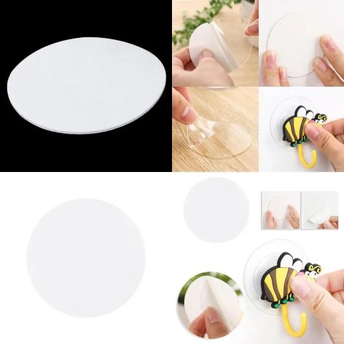 Nastro adesivo in silicone doppia faccia con ventosa — pad adesivo resistente e riutilizzabile