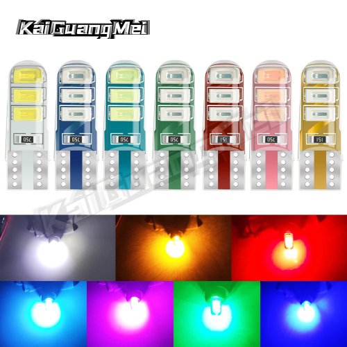 2/10PCS Bohlam LED T10 W5W CANbus 12V untuk Mobil — Lampu interior/lampu baca, sein berkedip, lensa silika, DRL