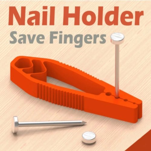 Portable nail holder pliers — plastic sliding-joint nail fixer to protect fingers for woodworking & maintenance