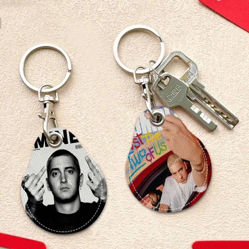 Brelok Eminem z PU w kształcie kropli wody — brelok do kluczy samochodu/dom, zawieszka do torebki, prezent dla niej