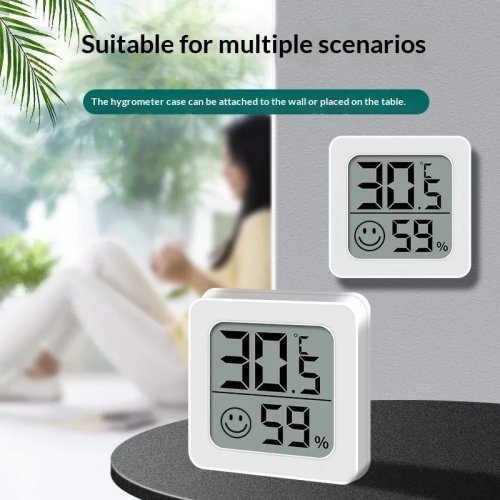 Mini LCD digitaal thermometer en hygrometer voor binnen — temperatuur- en vochtsensor/ meter (1/3 stuks)