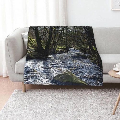 بطانية Burbage Brook Padley Gorge Peak District — بطانية دافئة ومقاومة للاستخدام اليومي في المنزل