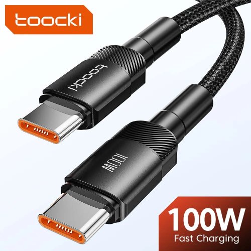 كابل Toocki USB‑C إلى USB‑C 100W PD 3.0 شحن سريع (Quick Charge 4.0) لهواتف iPhone 15 وMacBook وSamsung وXiaomi