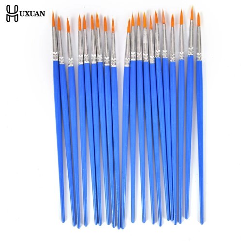 10-teiliges Pinselset – Nylon Rund- & Flachpinsel für Öl, Acryl und Aquarell – Für Kinder, Hobbykünstler, Anfänger und Schüler