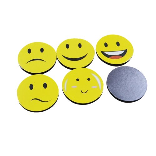 Магніти-emoji 30 мм — мʼякі магнітні наліпки (смайл) для холодильника та білої дошки, індикатори прогресу/заохочення