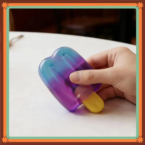 Eiscreme-Squishy Fidget – Weiches sensorisches Spielzeug zur Stressreduktion mit Sound