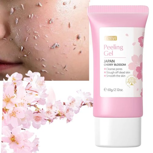 Sakura Exfoliërende Gezichtsgel – Diepe Reiniging, Verhelderend, Hydraterend & Herstellend, 60 g