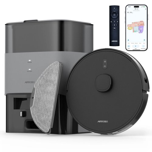 AIRROBO T20+ หุ่นยนต์ดูดฝุ่น 2800Pa ระบบนำทาง LIDAR ฐานเทขยะอัตโนมัติ ชาร์จอัตโนมัติ ดูดและถูพื้น/พรม