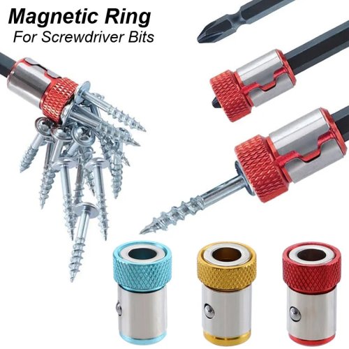 Magnetischer Bit-Halter 1/4 Zoll – abnehmbarer Magnetring-Adapter für Kreuz/Phillips-Bits, starker Magnet für Elektrohandwerkzeuge