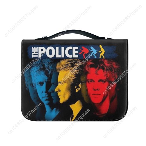 Tas pembungkus Alkitab kulit tahan air bergaya retro 'The Police' — bisa dipersonalisasi, dengan kantong