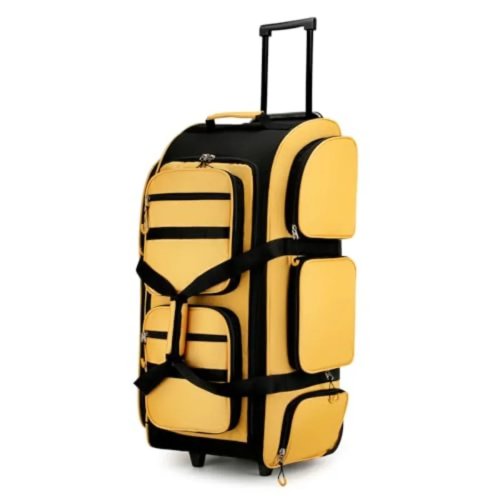 90L Rolling Duffle Bag with Wheels & Telescopic Handle — 31" Large Travel Duffel with Shoe Compartment