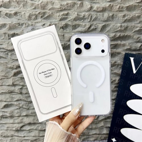 MagSafe magnetische hoes voor iPhone 11–17 (incl. Pro/Pro Max/Plus/Mini) – heldere achterkant, draadloos laden