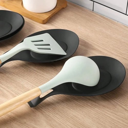 シリコン製スプーンレスト（TPE）— 耐熱・お手入れ簡単のキッチン用スプーン置き