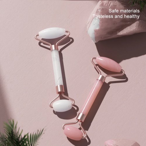 Rodillo facial de resina y Gua Sha para rostro, cuello y ojos — Herramienta de masaje y cuidado facial