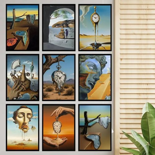 Salvador Dalí abstract art wall sticker/poster — classic movie-poster style wall decor for living room & bar