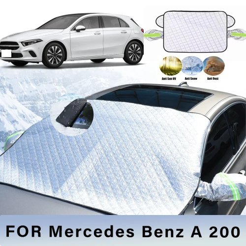Thickened Car Windshield Sunshade Cover with 5/9 Magnets, UV Protection & Snow Shield — for Mercedes‑Benz A200 W168 W169