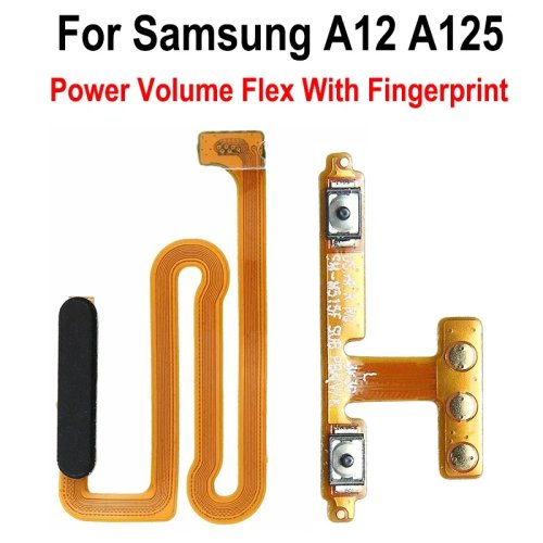 Ersatz-Flexkabel für Power/Seitentasten/Home und Lautstärke mit Fingerabdrucksensor (Touch ID) für Samsung Galaxy A12 (A125)