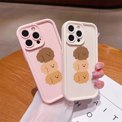 Funda de silicona con diseño de perrito para iPhone 17/16/15/14/13/12/11/XS/XS Max/Pro/Mini/8/8 Plus/XR/X – A prueba de golpes y anti-caídas