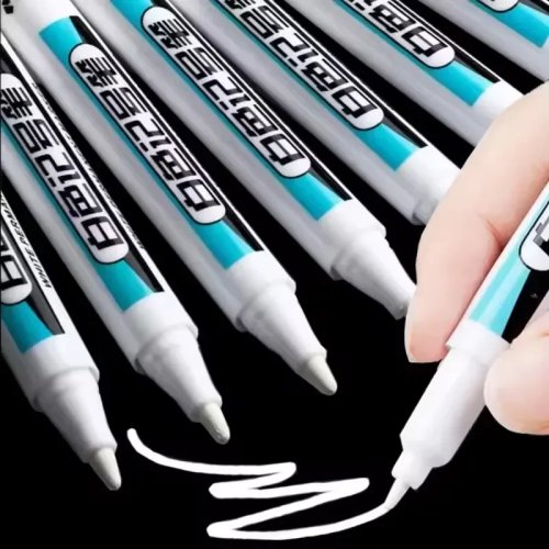 Marqueurs peinture blancs permanents 0,7/1,0/2,5 mm — feutres opaques pour bois, plastique, cuir, verre, pierre, métal