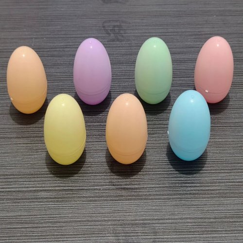 Pack 5 ovos de Páscoa em plástico preenchíveis, coloridos e de abrir — caixas para doces para caça aos ovos, decoração de festa e lembranças para crianças
