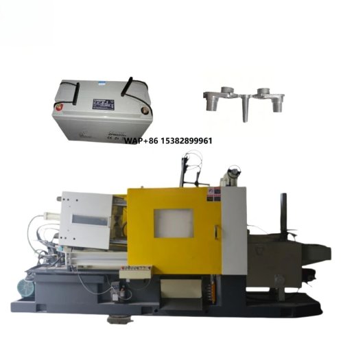 Lead-alloy hot-chamber pressure die-casting machine for 12V gel RV house battery terminal assemblies