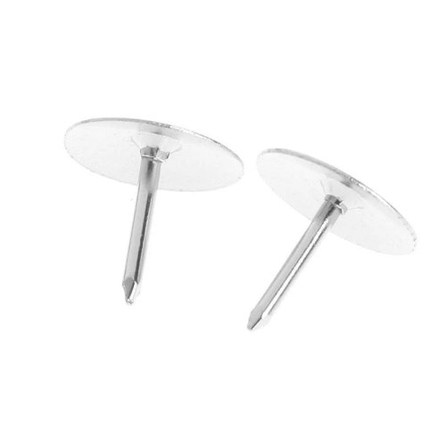 Set 80 puntine metalliche testa tonda argento — per foto, mappe e bacheche