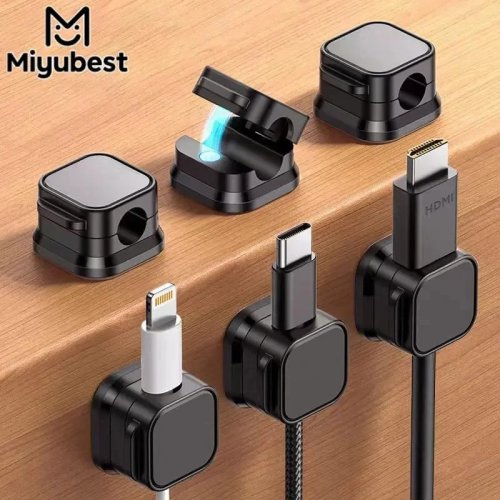 Набор из 3 многоразовых стяжек с липучкой для кабелей — органайзер для USB-кабелей, наушников и бытовой техники, чёрный — для дома, офиса, кухни, школы