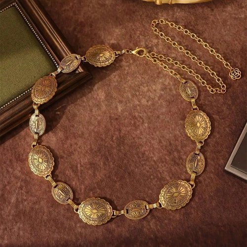 Retro boho tailleketting - tailleriem / bodychain voor jurk
